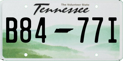 TN license plate B8477I
