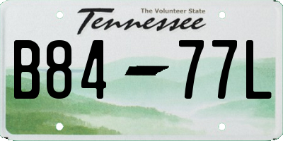 TN license plate B8477L