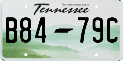 TN license plate B8479C