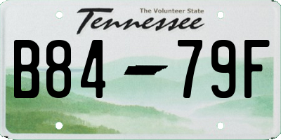 TN license plate B8479F