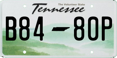 TN license plate B8480P