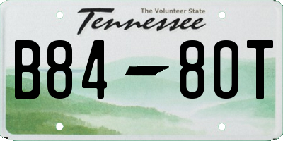 TN license plate B8480T