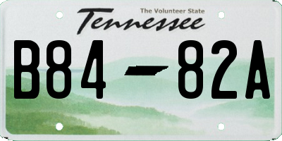 TN license plate B8482A
