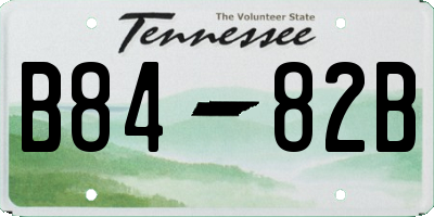 TN license plate B8482B