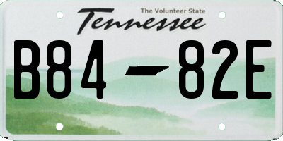 TN license plate B8482E