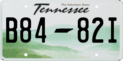 TN license plate B8482I
