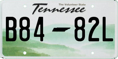 TN license plate B8482L