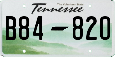 TN license plate B8482O