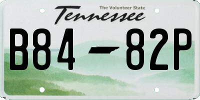 TN license plate B8482P