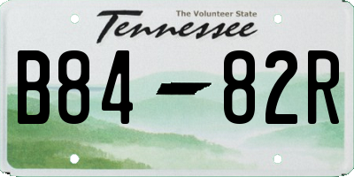 TN license plate B8482R