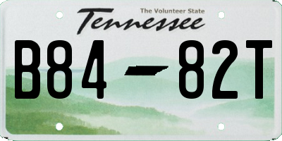 TN license plate B8482T