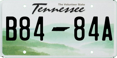 TN license plate B8484A