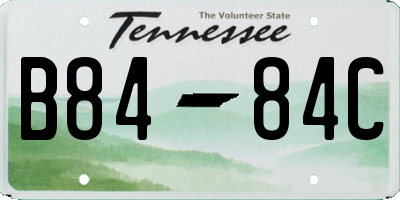 TN license plate B8484C