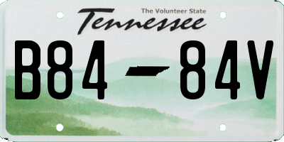 TN license plate B8484V