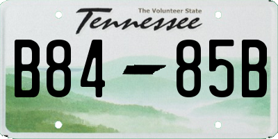 TN license plate B8485B