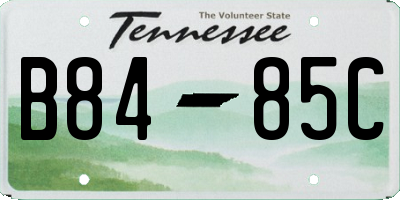 TN license plate B8485C