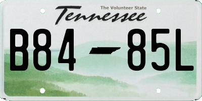 TN license plate B8485L