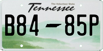 TN license plate B8485P