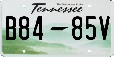 TN license plate B8485V