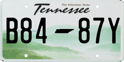 TN license plate B8487Y