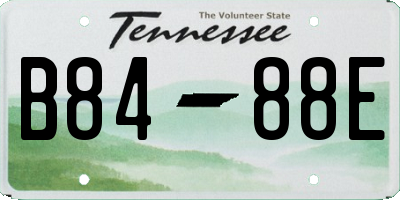 TN license plate B8488E