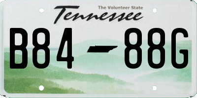 TN license plate B8488G