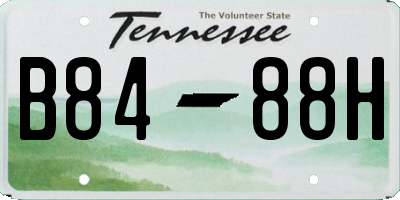 TN license plate B8488H
