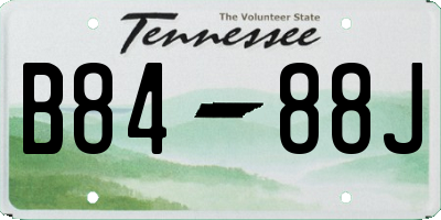 TN license plate B8488J