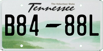 TN license plate B8488L