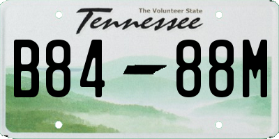 TN license plate B8488M