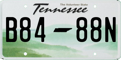 TN license plate B8488N