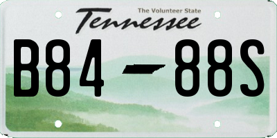 TN license plate B8488S