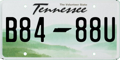 TN license plate B8488U