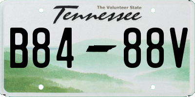 TN license plate B8488V