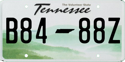 TN license plate B8488Z