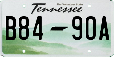 TN license plate B8490A