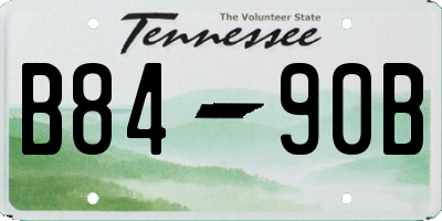 TN license plate B8490B