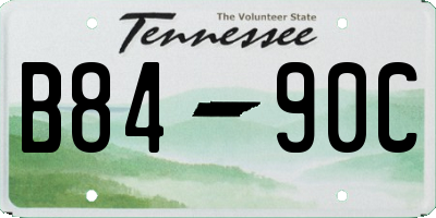 TN license plate B8490C