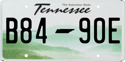 TN license plate B8490E