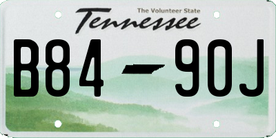 TN license plate B8490J