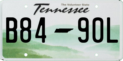 TN license plate B8490L