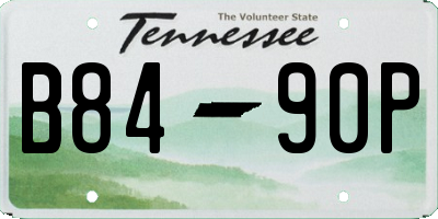 TN license plate B8490P