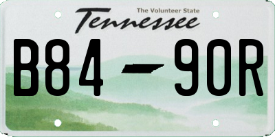 TN license plate B8490R