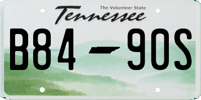 TN license plate B8490S