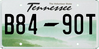 TN license plate B8490T