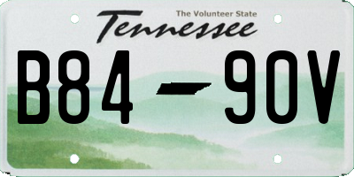 TN license plate B8490V