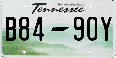TN license plate B8490Y