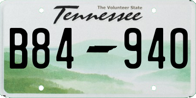 TN license plate B8494O