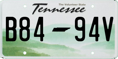 TN license plate B8494V