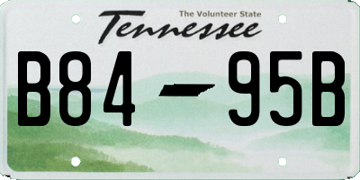 TN license plate B8495B